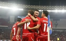 Selebrasi Timnas Indonesia (foto - Ady Sesotya)